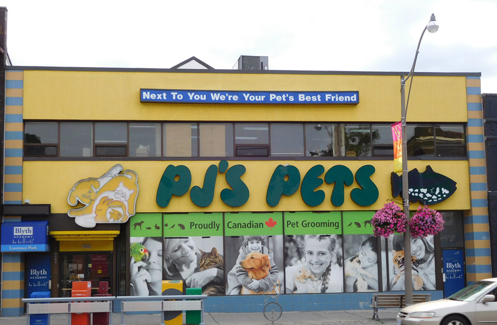 Pj's Pets storefront